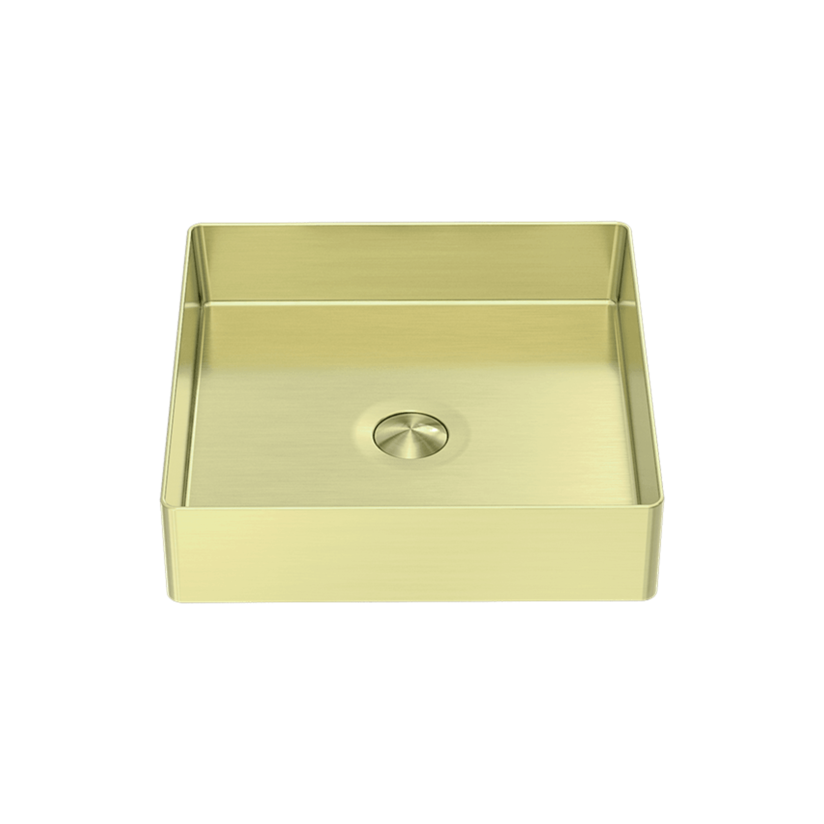 Opal Square 400mm Stainless Steel Basin Brushed Gold gallery detail image