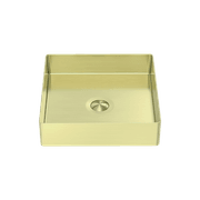 Opal Square 400mm Stainless Steel Basin Brushed Gold gallery detail image