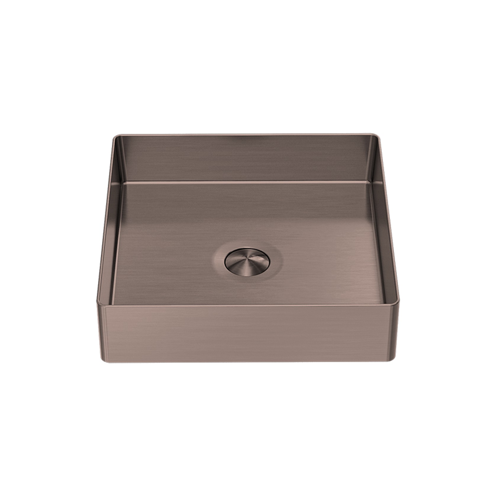 Opal Square 400mm Stainless Steel Basin Brushed Bronze gallery detail image