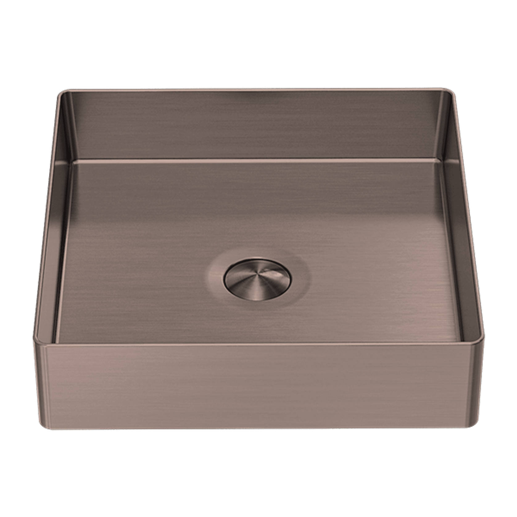 Opal Square 400mm Stainless Steel Basin Brushed Bronze gallery detail image