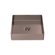 Opal Square 400mm Stainless Steel Basin Brushed Bronze gallery detail image