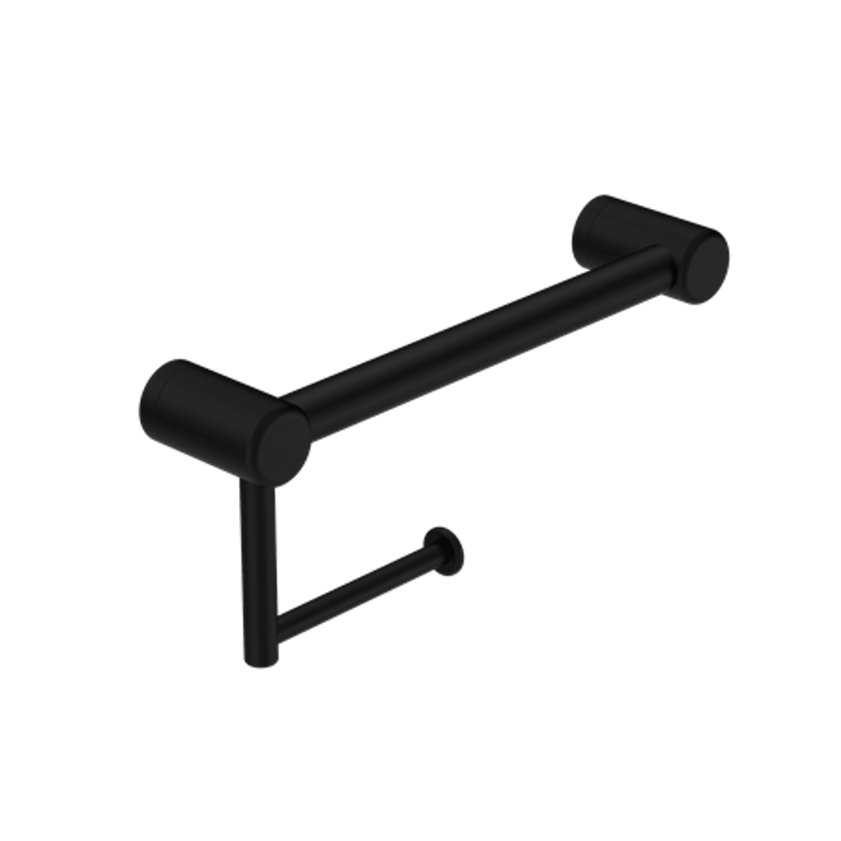 Mecca Care 25mm Toilet Roll Rail 300mm Matte Black gallery detail image