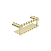 Mecca Care 25mm Grab Rail With Shelf 300mm Brushed Gold gallery detail image