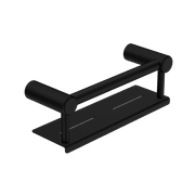 Mecca Care 25mm Grab Rail With Shelf 300mm Matte Black gallery detail image
