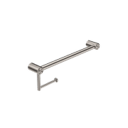 Mecca Care 32mm Grab Rail With Toilet Roll Holder 450mm Brushed Nickel gallery detail image