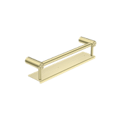 Mecca Care 25mm Grab Rail With Shelf 450mm Brushed Gold gallery detail image
