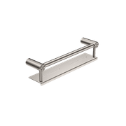 Mecca Care 25mm Grab Rail With Shelf 450mm Brushed Nickel gallery detail image