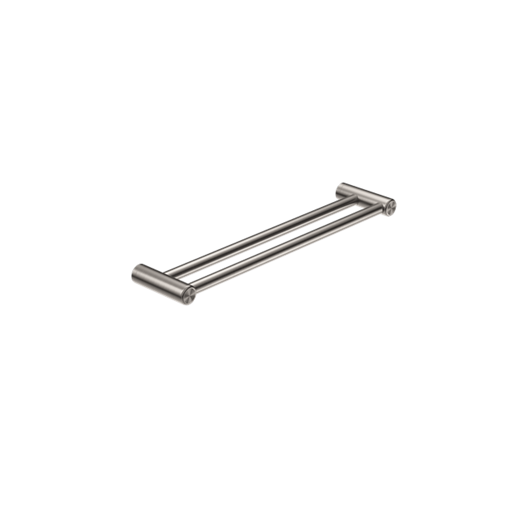 Mecca Care 25mm Double Towel Grab Rail 600mm Brushed Nickel gallery detail image