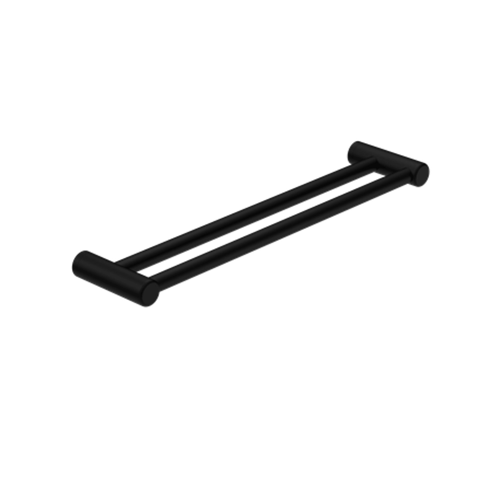 Mecca Care 25mm Double Towel Grab Rail 600mm Matte Black gallery detail image