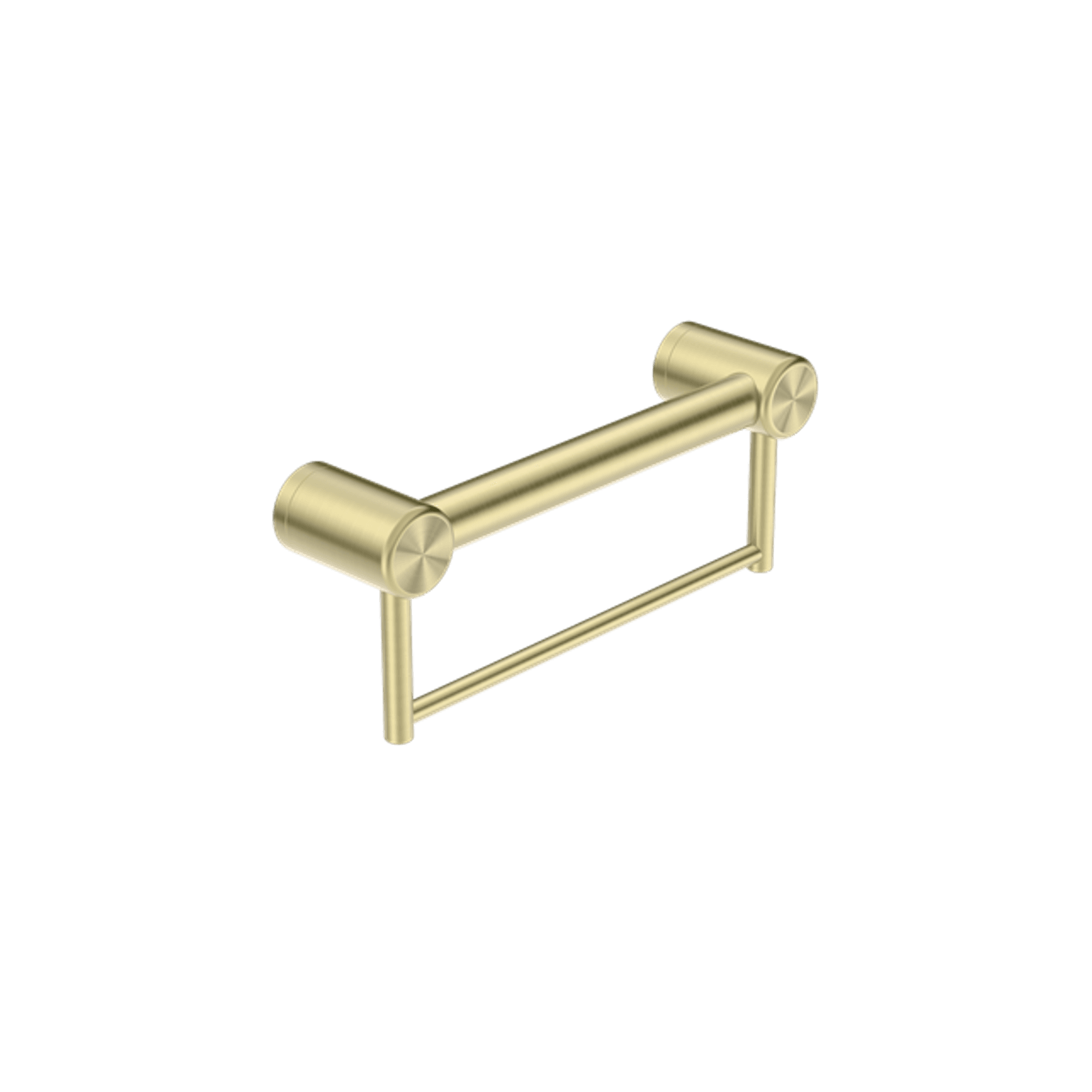 Mecca Care 32mm Grab Rail With Towel Holder 300mm Brushed Gold gallery detail image