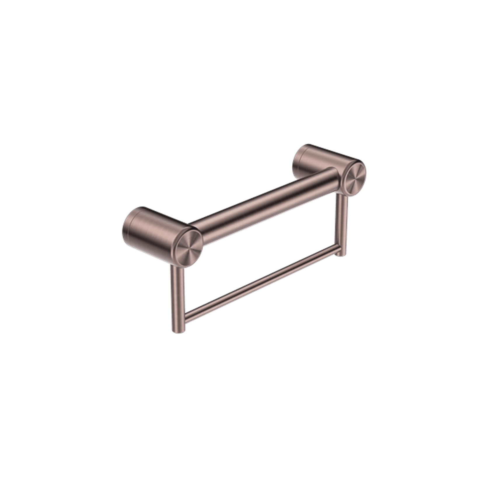 Mecca Care 32mm Grab Rail With Towel Holder 300mm Brushed Bronze gallery detail image