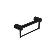 Mecca Care 32mm Grab Rail With Towel Holder 300mm Matte Black gallery detail image