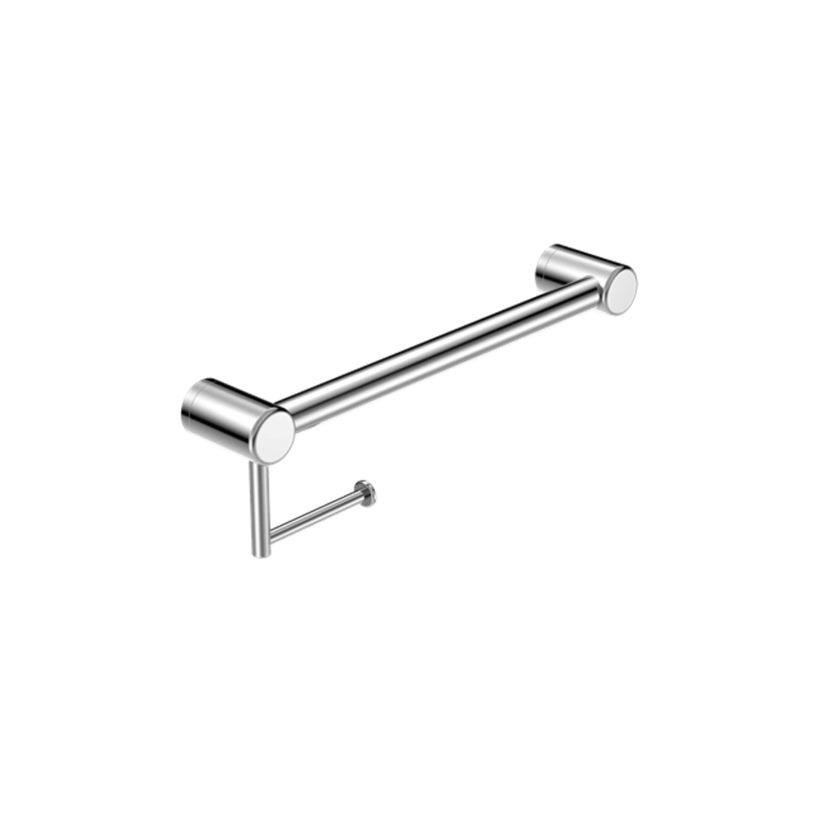 Mecca Care 32mm Grab Rail With Toilet Roll Holder 450mm Chrome gallery detail image