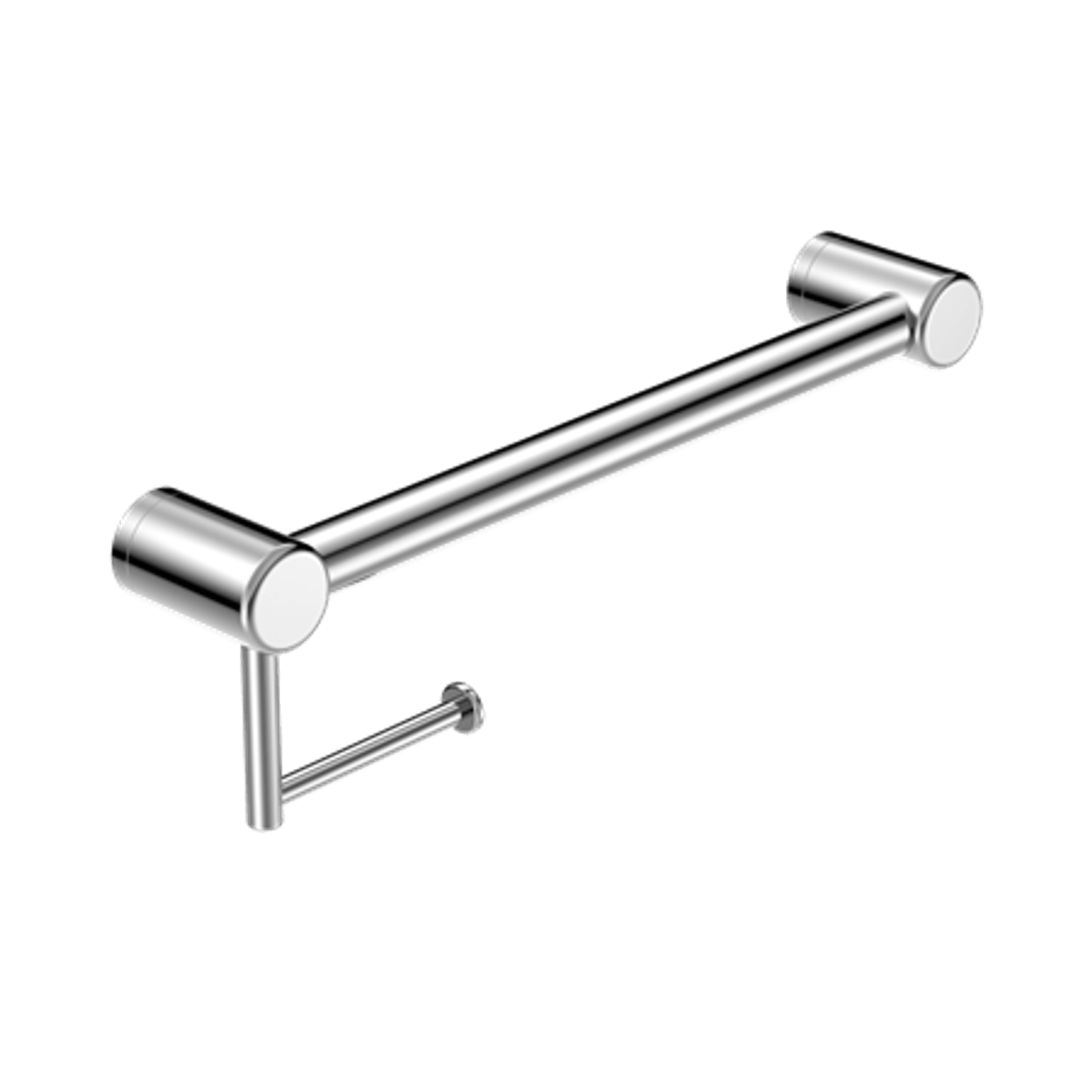 Mecca Care 32mm Grab Rail With Toilet Roll Holder 450mm Chrome gallery detail image