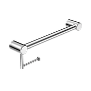 Mecca Care 32mm Grab Rail With Toilet Roll Holder 450mm Chrome gallery detail image