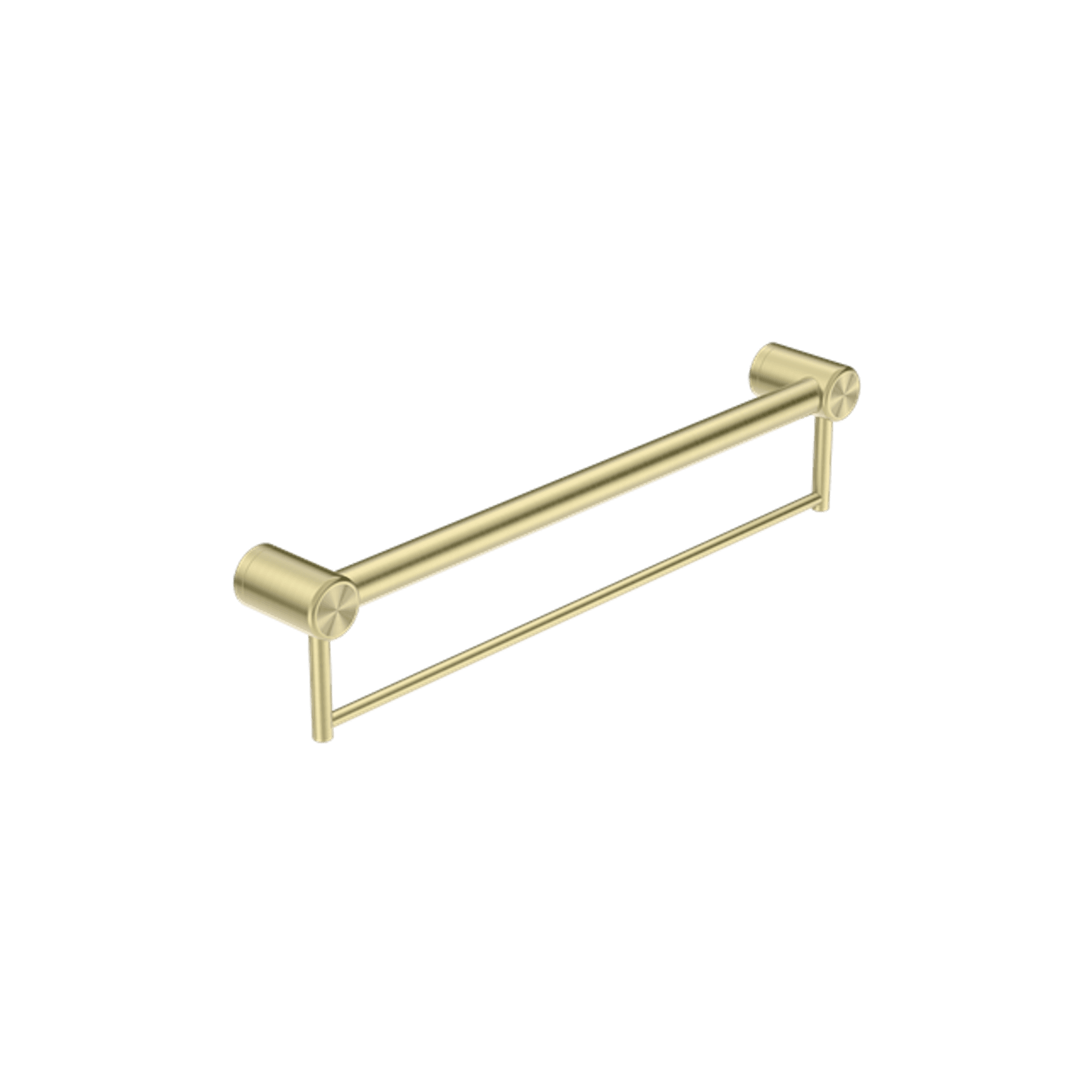 Mecca Care 32mm Grab Rail With Towel Holder 600mm Brushed Gold gallery detail image