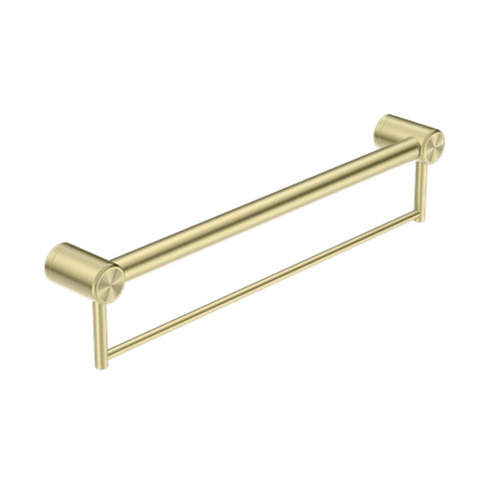 Mecca Care 32mm Grab Rail With Towel Holder 600mm Brushed Gold gallery detail image