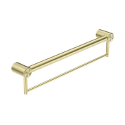 Mecca Care 32mm Grab Rail With Towel Holder 600mm Brushed Gold gallery detail image