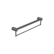 Mecca Care 32mm Grab Rail With Towel Holder 600mm Gun Metal gallery detail image