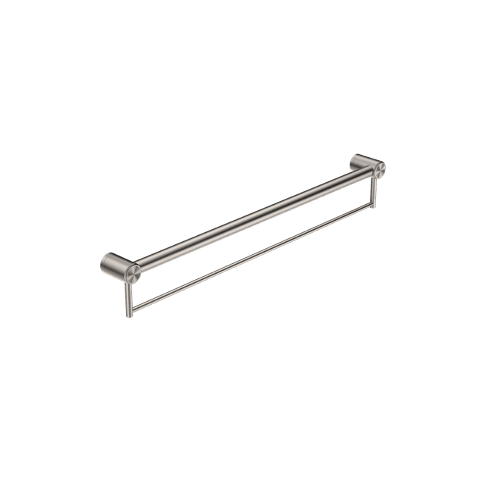 Mecca Care 32mm Grab Rail With Towel Holder 900mm Brushed Nickel gallery detail image