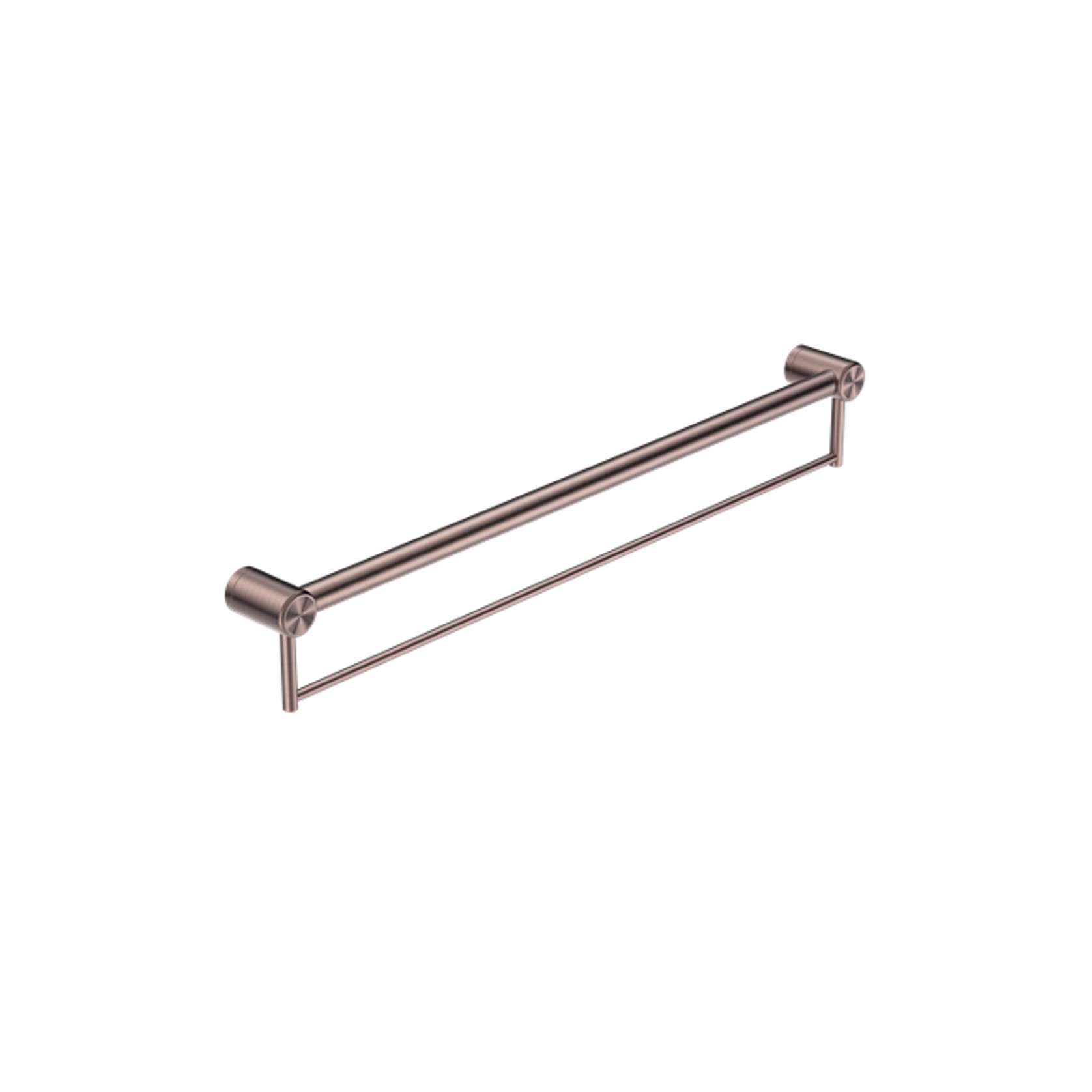 Mecca Care 32mm Grab Rail With Towel Holder 900mm Brushed Bronze gallery detail image