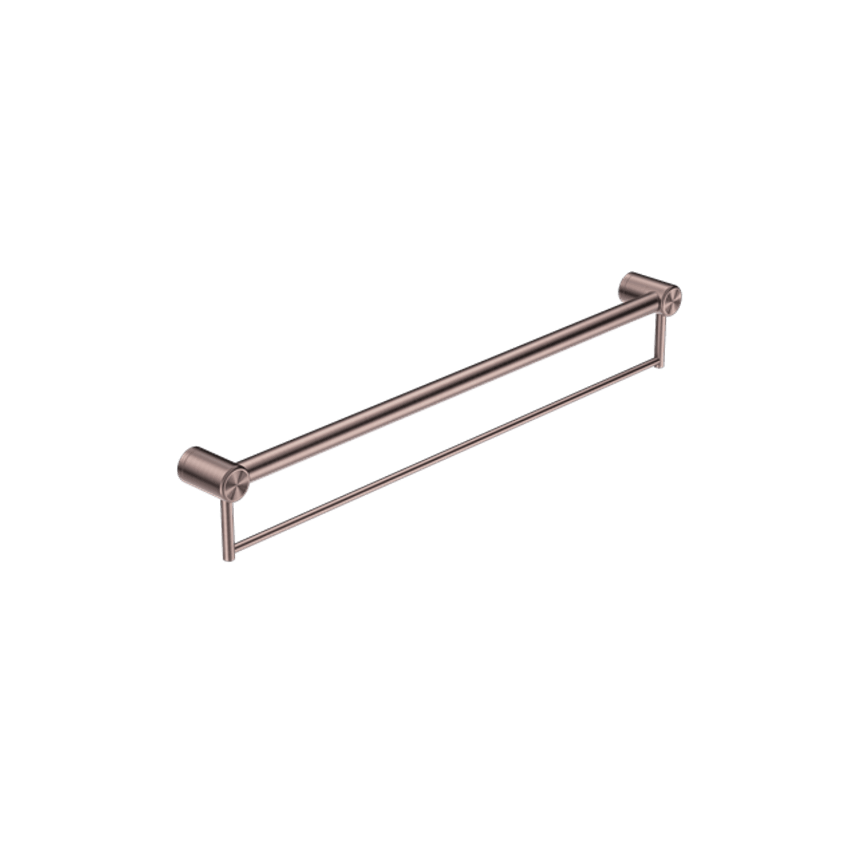Mecca Care 32mm Grab Rail With Towel Holder 900mm Brushed Bronze gallery detail image