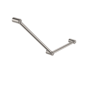Mecca Care 32mm Ambulant Toilet Grab Rail 45 Degree 750X450mm Brushed Nickel gallery detail image