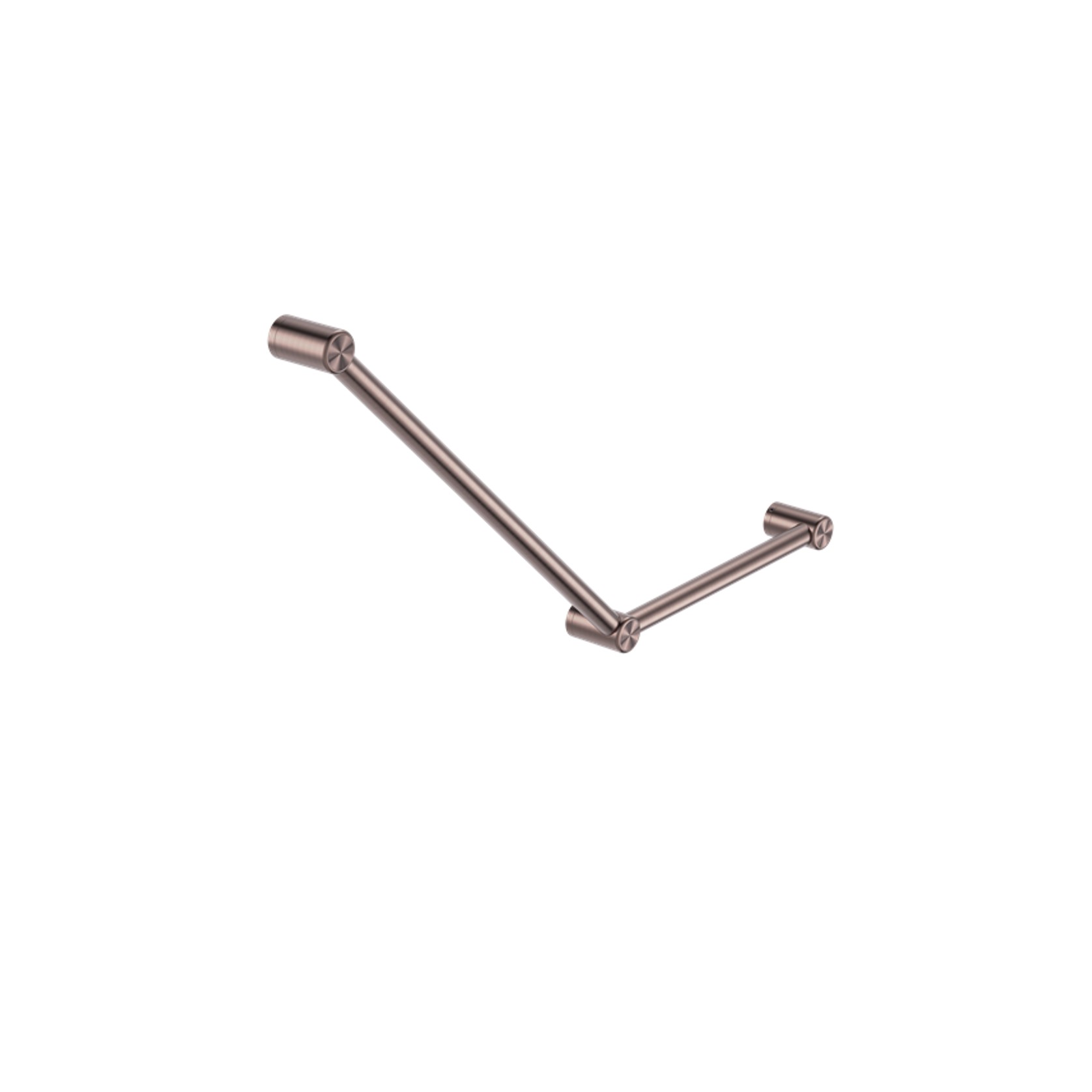 Mecca Care 32mm Ambulant Toilet Grab Rail 45 Degree 750X450mm Brushed Bronze gallery detail image