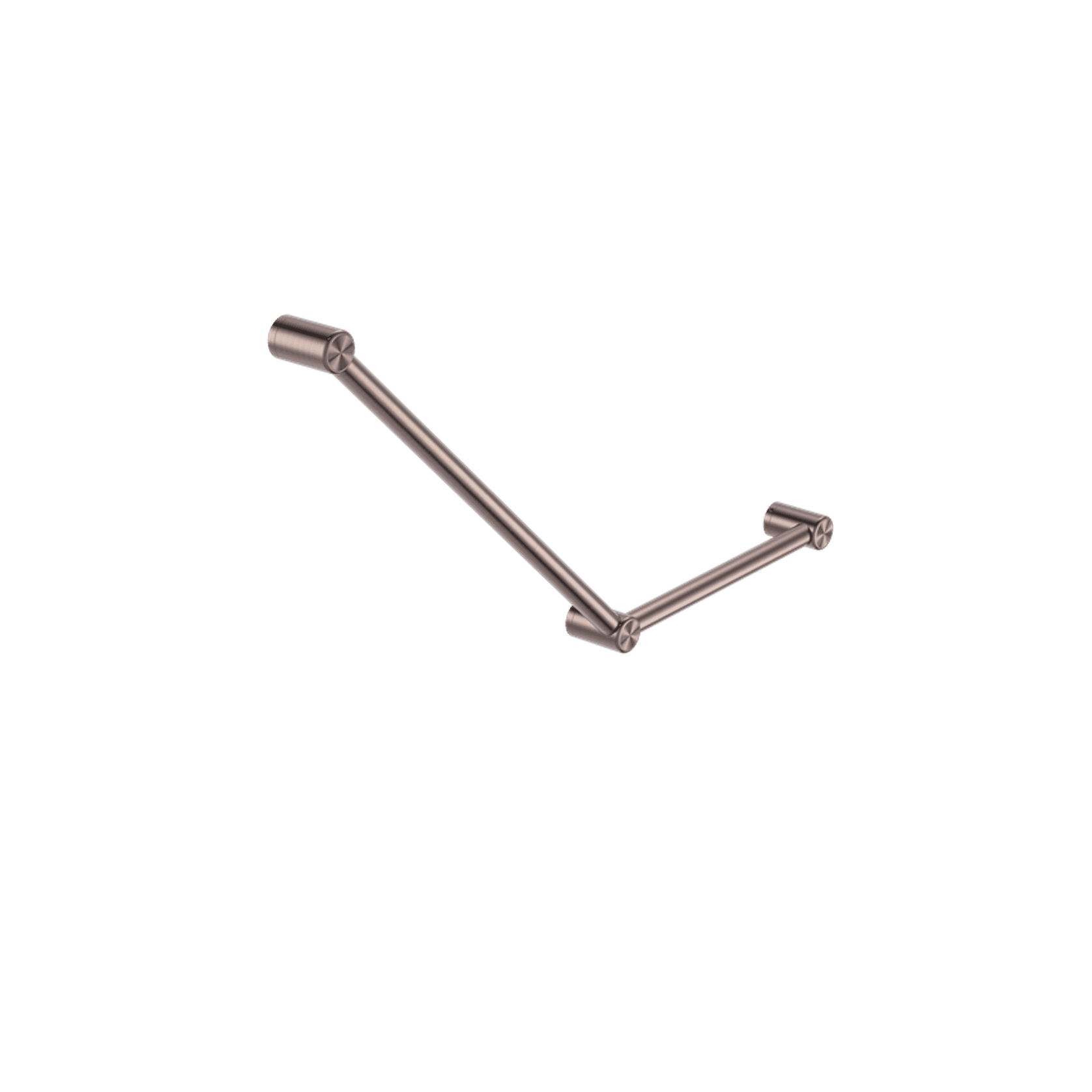 Mecca Care 32mm Ambulant Toilet Grab Rail 45 Degree 750X450mm Brushed Bronze gallery detail image