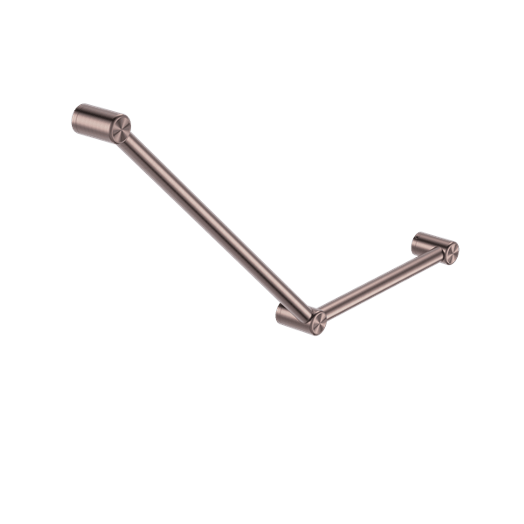 Mecca Care 32mm Ambulant Toilet Grab Rail 45 Degree 750X450mm Brushed Bronze gallery detail image