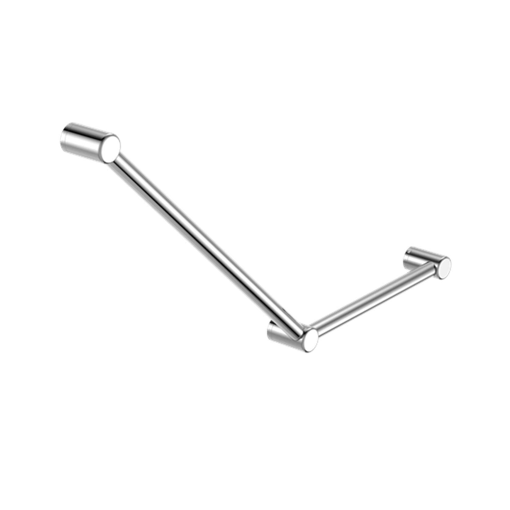 Mecca Care 32mm Ambulant Toilet Grab Rail 45 Degree 750X450mm Chrome gallery detail image