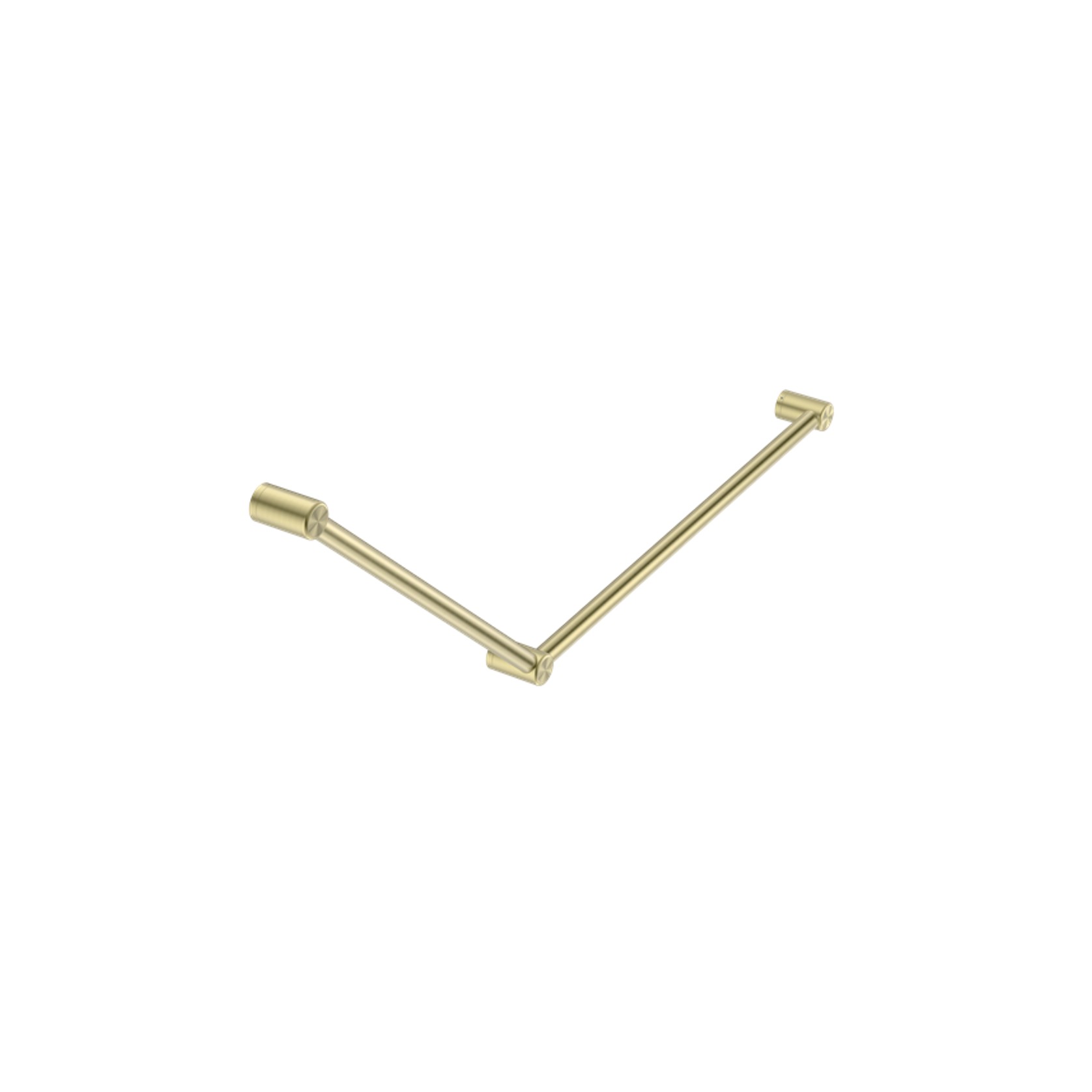 Mecca Care 32mm DDA Grab Rail Set 45 Degree 750X900mm Brushed Gold gallery detail image
