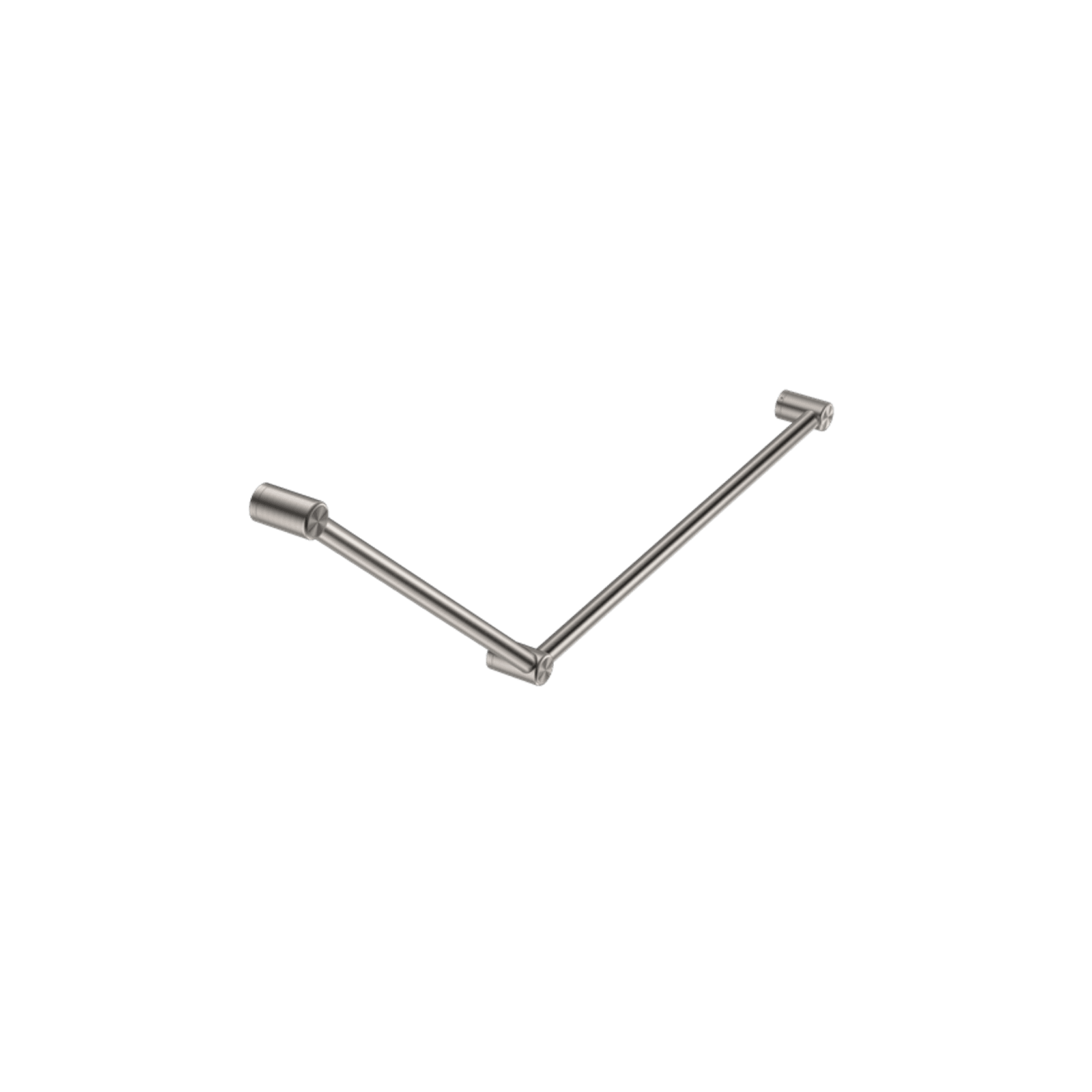 Mecca Care 32mm DDA Grab Rail Set 45 Degree 750X900mm Brushed Nickel gallery detail image