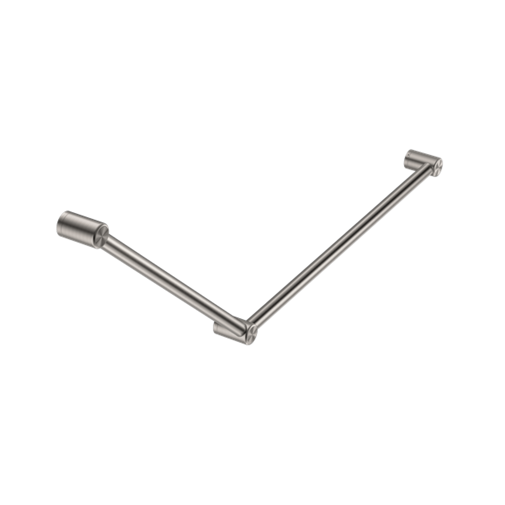 Mecca Care 32mm DDA Grab Rail Set 45 Degree 750X900mm Brushed Nickel gallery detail image