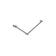 Mecca Care 32mm DDA Grab Rail Set 45 Degree 750X900mm Brushed Nickel gallery detail image