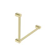 Mecca Care 32mm Ambulant Toilet Grab Rail 90 Degree 450X450mm Brushed Gold gallery detail image