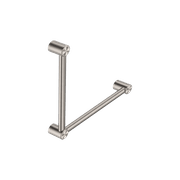 Mecca Care 32mm Ambulant Toilet Grab Rail 90 Degree 450X450mm Brushed Nickel gallery detail image