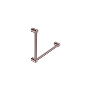 Mecca Care 32mm Ambulant Toilet Grab Rail 90 Degree 450X450mm Brushed Bronze gallery detail image