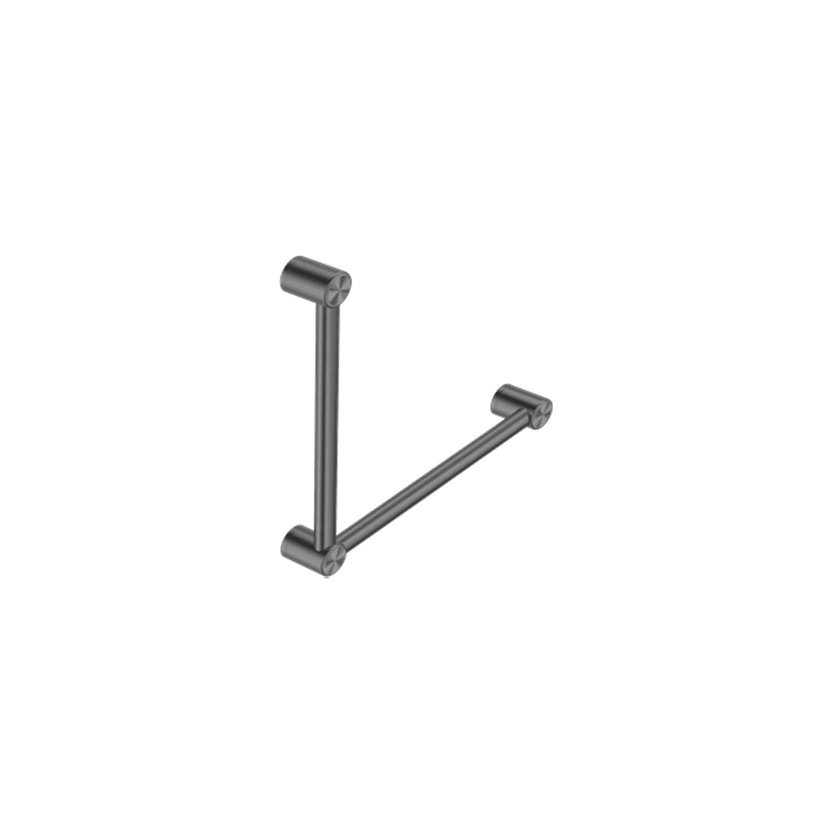 Mecca Care 32mm Ambulant Toilet Grab Rail 90 Degree 450X450mm Gun Metal gallery detail image