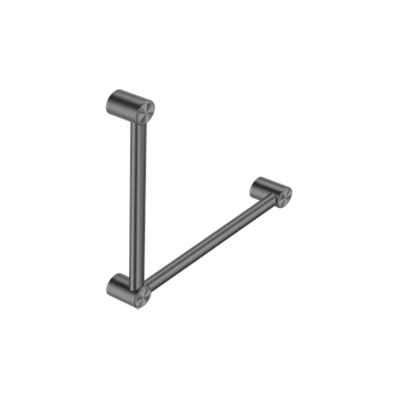 Mecca Care 32mm Ambulant Toilet Grab Rail 90 Degree 450X450mm Gun Metal gallery detail image