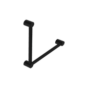 Mecca Care 32mm Ambulant Toilet Grab Rail 90 Degree 450X450mm Matte Black gallery detail image