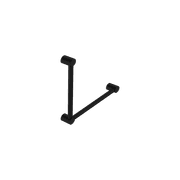 Mecca Care 32mm Ambulant Toilet Grab Rail 90 Degree 450X450mm Matte Black gallery detail image