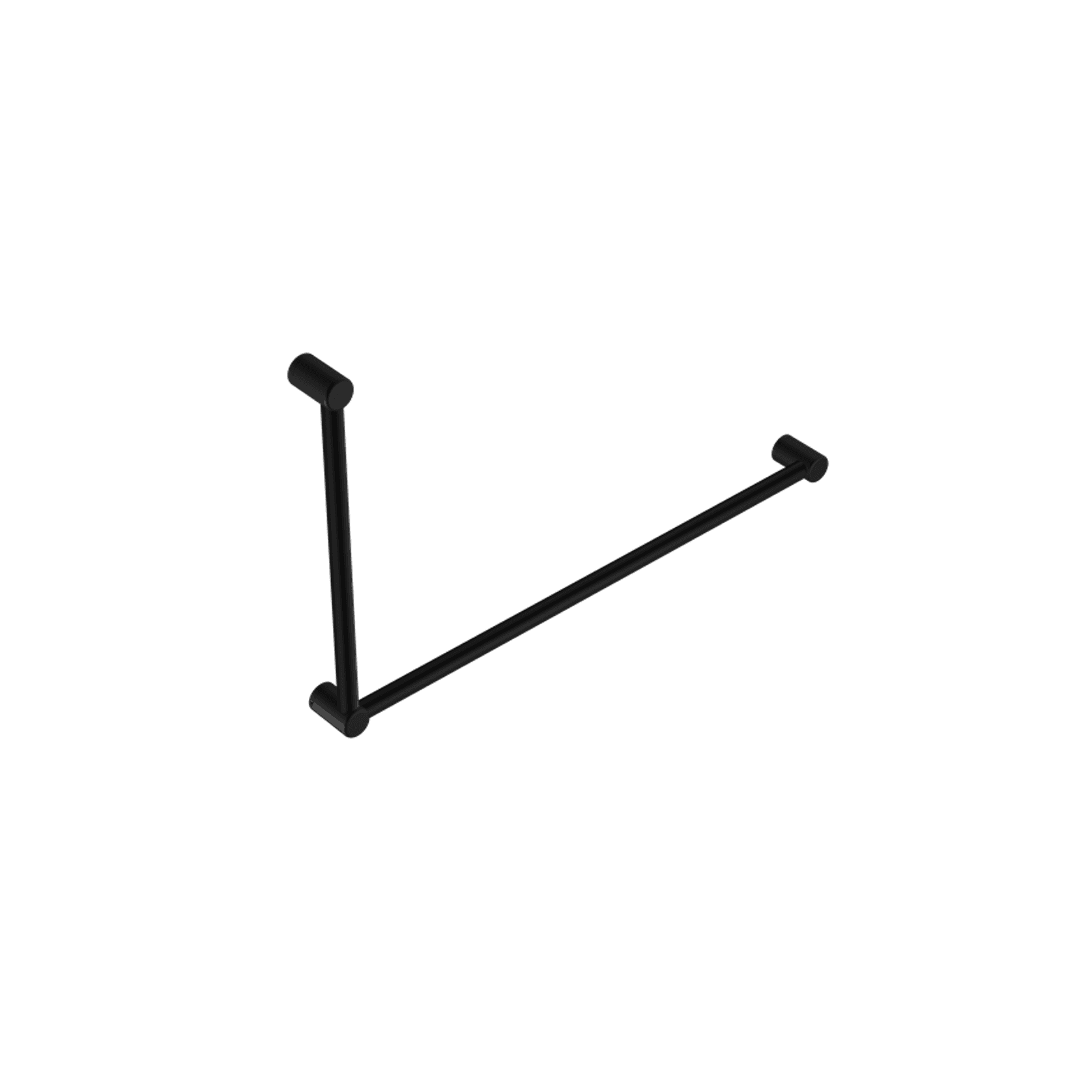 Mecca Care 32mm DDA Grab Rail Set 90 Degree 600X1000mm Matte Black gallery detail image