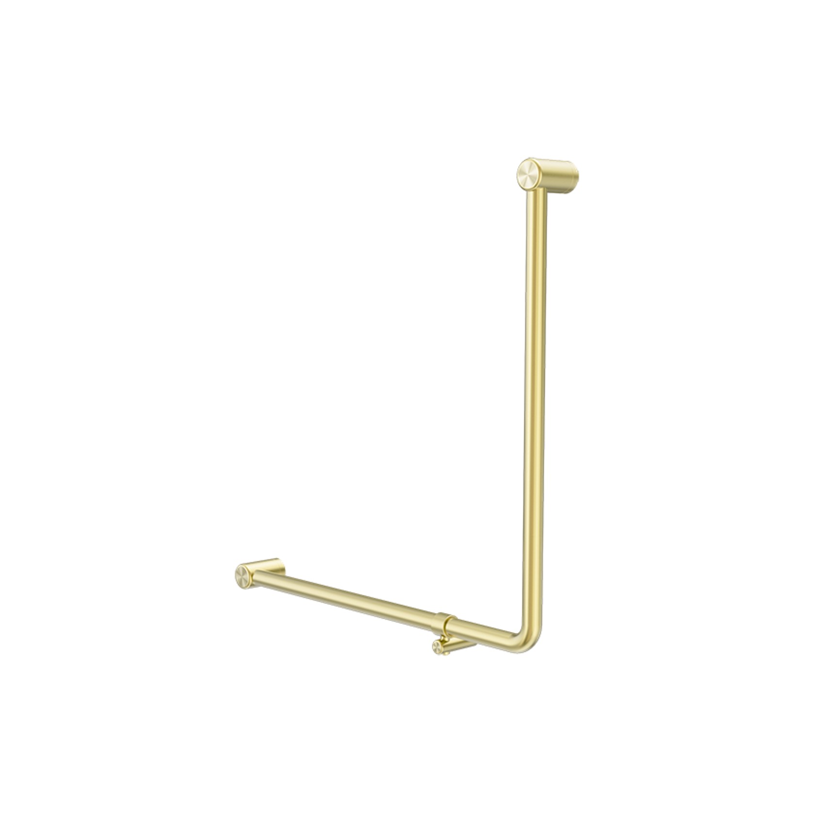 Mecca Care 32mm Ambulant 90 Degree Bent Tube Grab Rail 750X750mm Brushed Gold gallery detail image