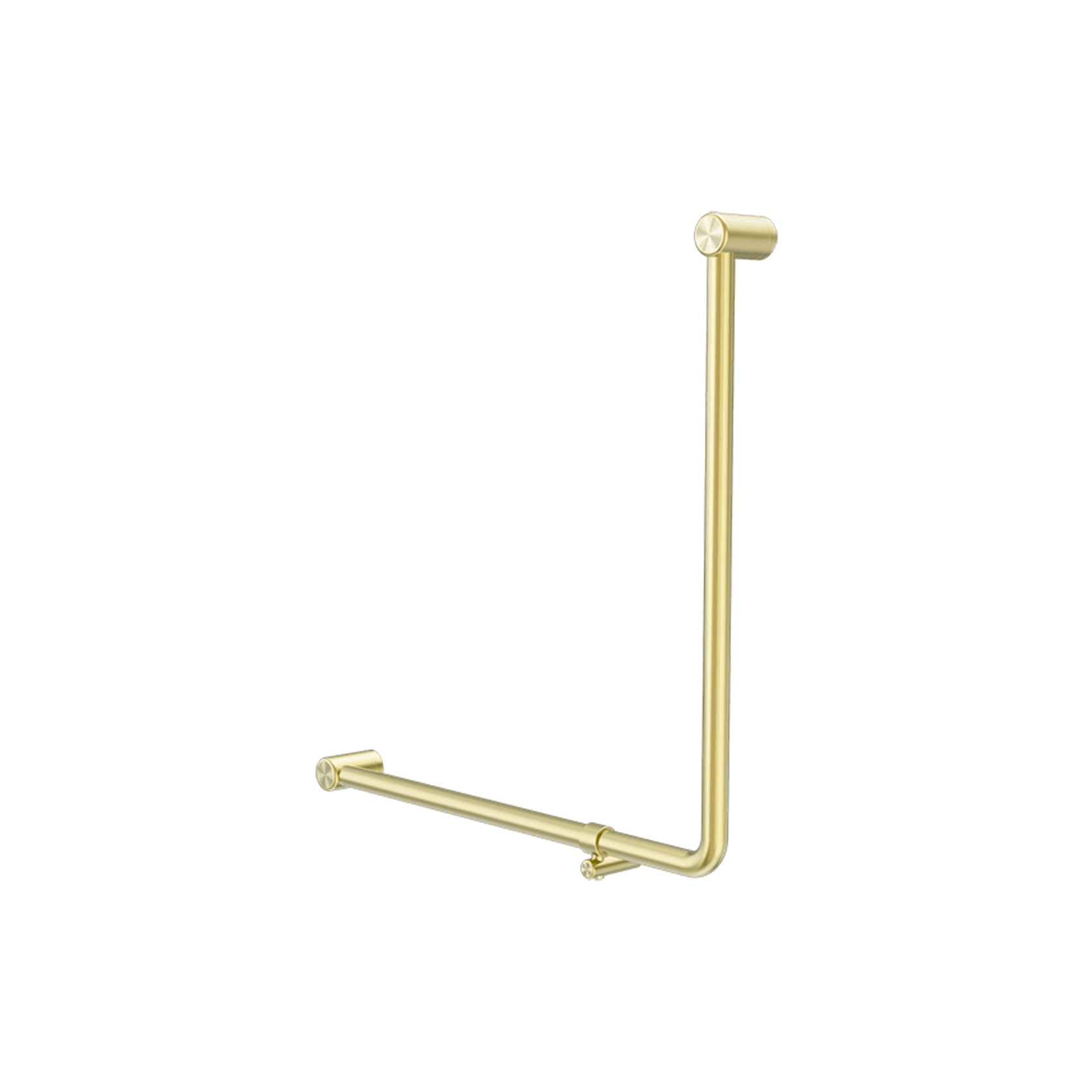 Mecca Care 32mm Ambulant 90 Degree Bent Tube Grab Rail 750X750mm Brushed Gold gallery detail image
