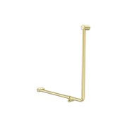 Mecca Care 32mm Ambulant 90 Degree Bent Tube Grab Rail 750X750mm Brushed Gold gallery detail image