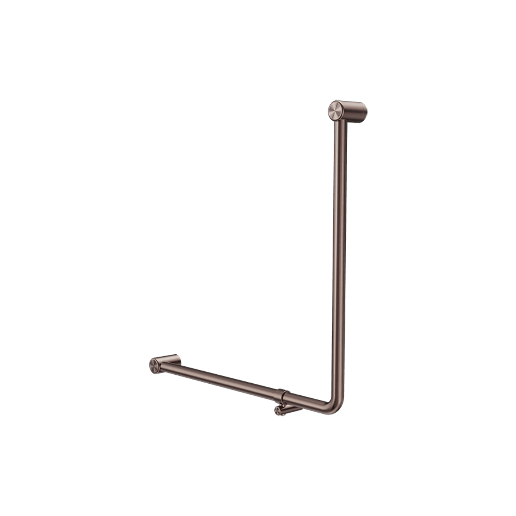 Mecca Care 32mm Ambulant 90 Degree Bent Tube Grab Rail 750X750mm Brushed Bronze gallery detail image