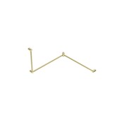 Mecca Care 32mm DDA Toilet Grab Rail Set 90 Degree Continuous 600X1065X1025mm Brushed Gold gallery detail image