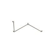 Mecca Care 32mm DDA Toilet Grab Rail Set 90 Degree Continuous 600X1065X1025mm Brushed Nickel gallery detail image