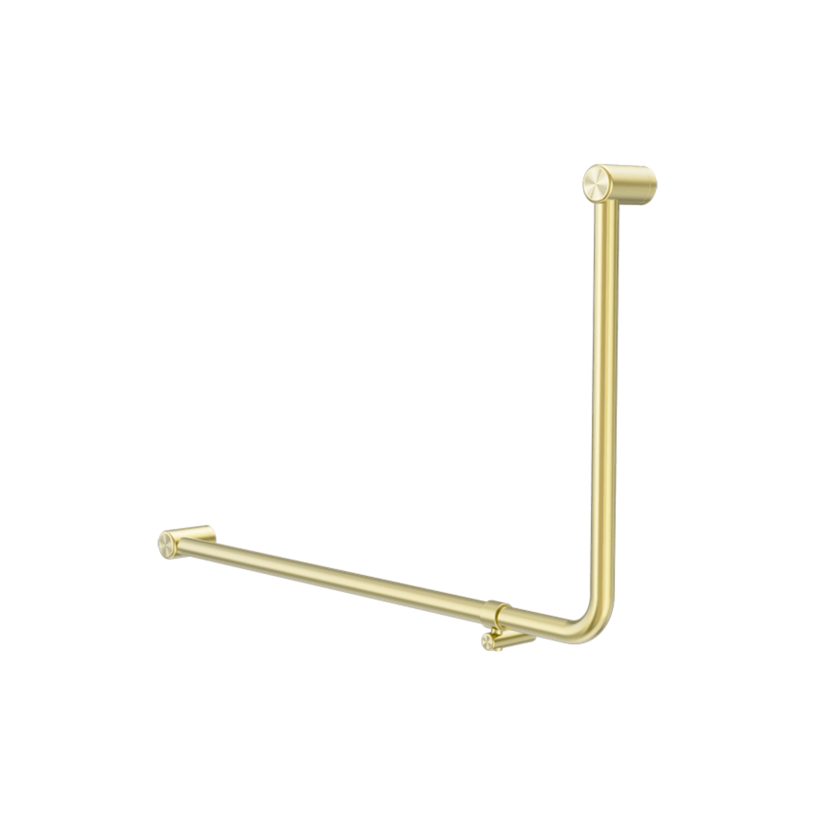 Mecca Care 32mm Ambulant 90 Degree Bent Tube Grab Rail 600X1000mm Brushed Gold gallery detail image